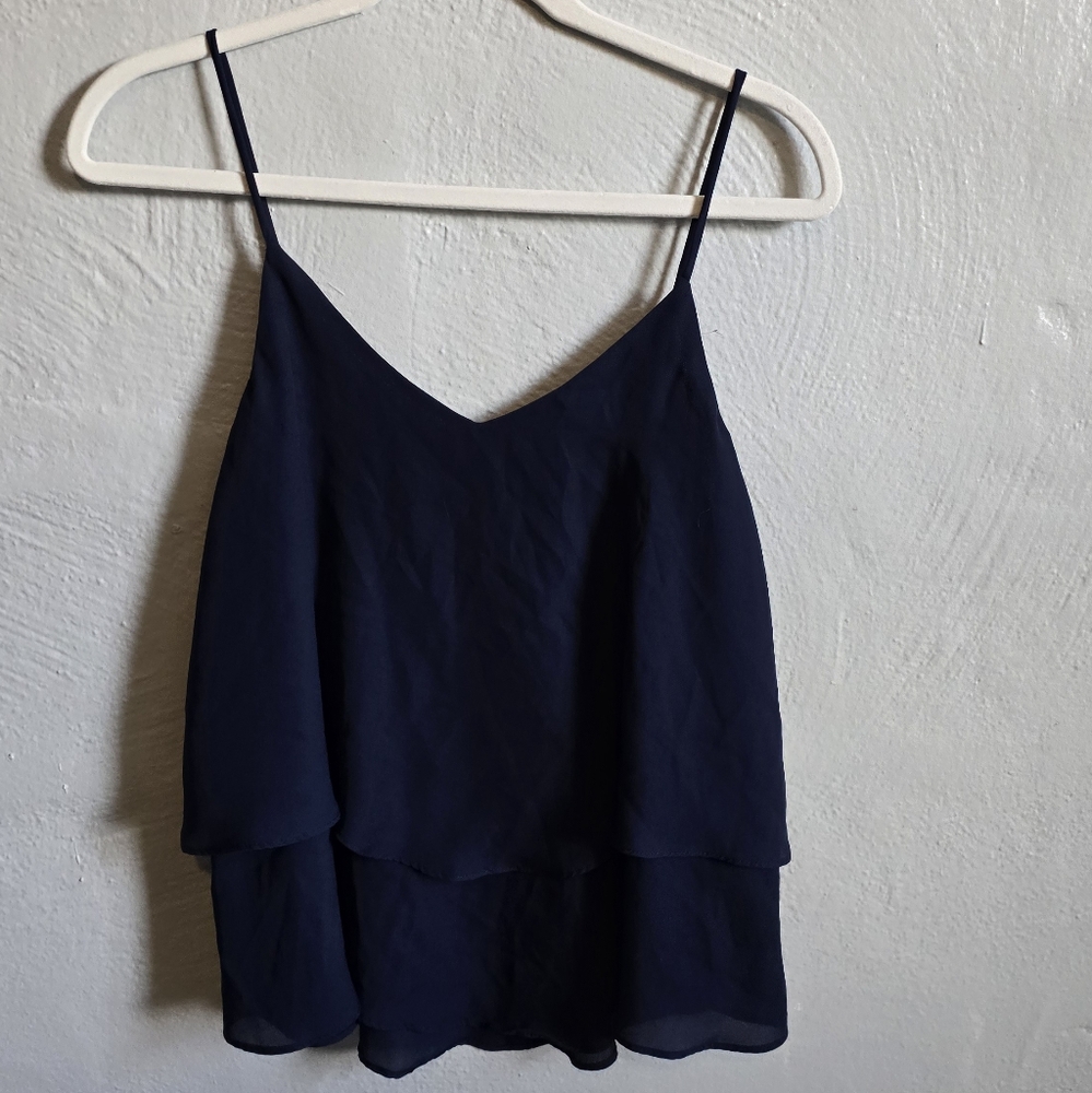 Elegant Navy Blue Women's Top